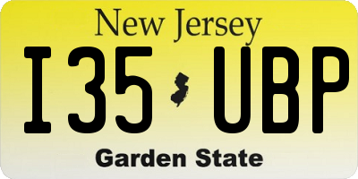 NJ license plate I35UBP