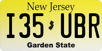 NJ license plate I35UBR