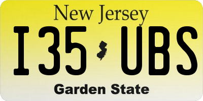 NJ license plate I35UBS
