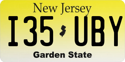 NJ license plate I35UBY