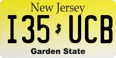 NJ license plate I35UCB