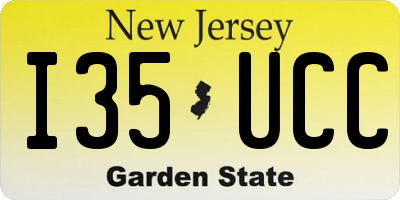 NJ license plate I35UCC
