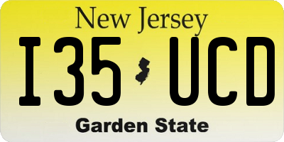 NJ license plate I35UCD
