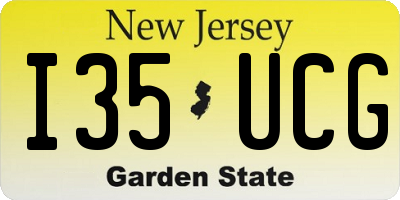 NJ license plate I35UCG
