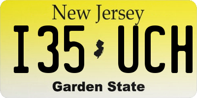 NJ license plate I35UCH