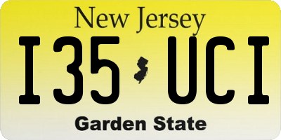 NJ license plate I35UCI