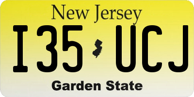 NJ license plate I35UCJ