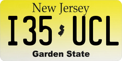 NJ license plate I35UCL