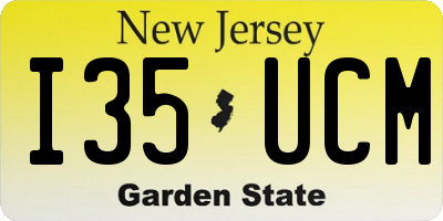 NJ license plate I35UCM