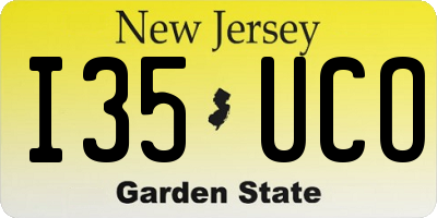 NJ license plate I35UCO