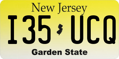NJ license plate I35UCQ