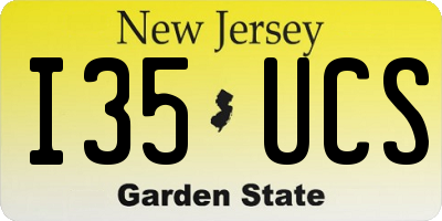 NJ license plate I35UCS