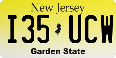 NJ license plate I35UCW