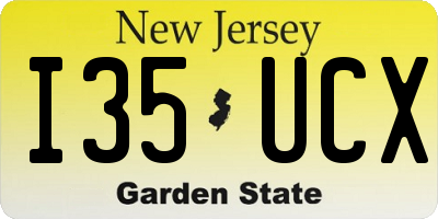 NJ license plate I35UCX
