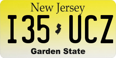 NJ license plate I35UCZ