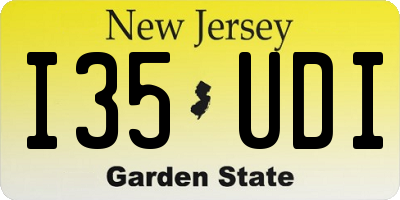 NJ license plate I35UDI