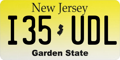 NJ license plate I35UDL