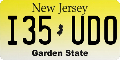 NJ license plate I35UDO