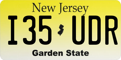 NJ license plate I35UDR
