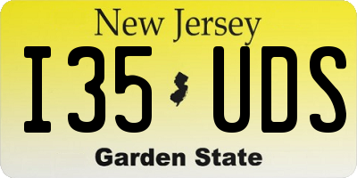 NJ license plate I35UDS