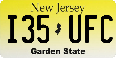 NJ license plate I35UFC
