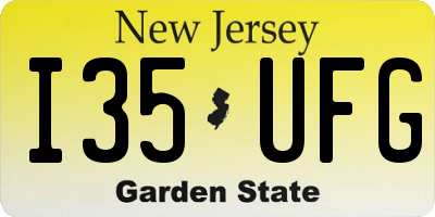 NJ license plate I35UFG