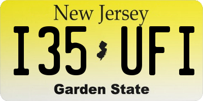 NJ license plate I35UFI