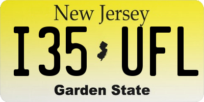 NJ license plate I35UFL