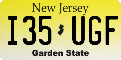 NJ license plate I35UGF