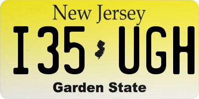 NJ license plate I35UGH