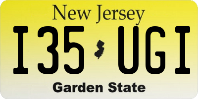 NJ license plate I35UGI