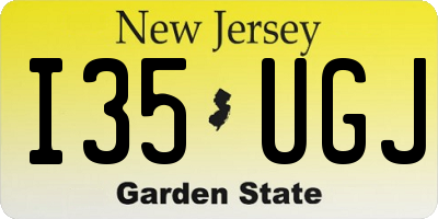 NJ license plate I35UGJ