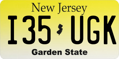 NJ license plate I35UGK