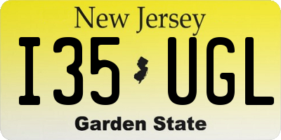 NJ license plate I35UGL
