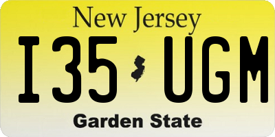 NJ license plate I35UGM