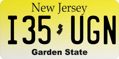 NJ license plate I35UGN