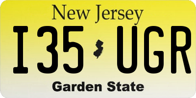 NJ license plate I35UGR