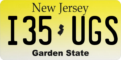 NJ license plate I35UGS