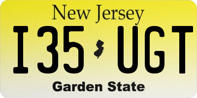 NJ license plate I35UGT