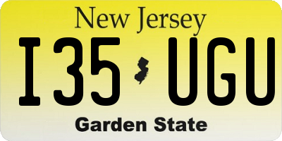 NJ license plate I35UGU
