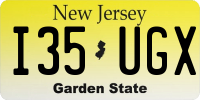 NJ license plate I35UGX