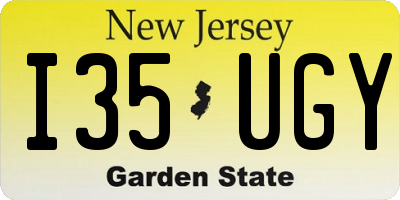NJ license plate I35UGY