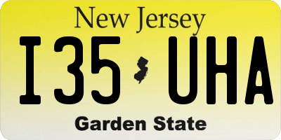 NJ license plate I35UHA