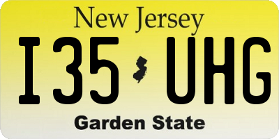 NJ license plate I35UHG