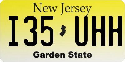 NJ license plate I35UHH