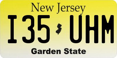 NJ license plate I35UHM