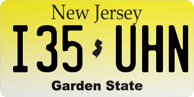 NJ license plate I35UHN