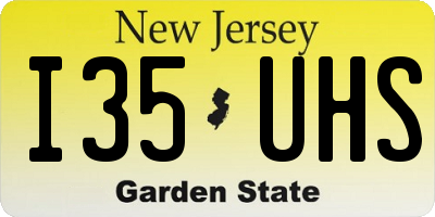 NJ license plate I35UHS