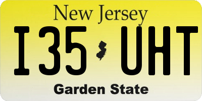 NJ license plate I35UHT