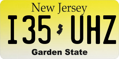 NJ license plate I35UHZ